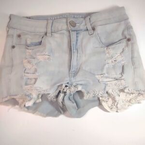 6 American Eagle Outfitters Blue Distressed Jean Shorts